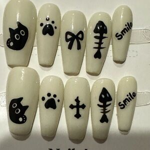 Cute “The Cat’s Meow” handmade set